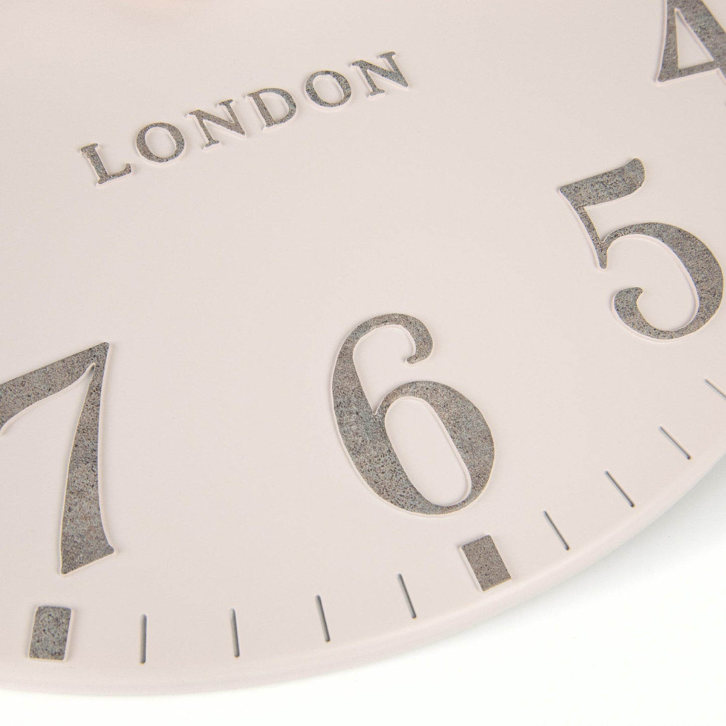 12" Arabic Wall Clock Shy Pink