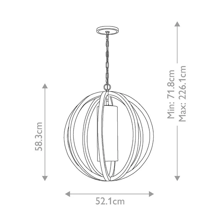Allier Oak Globe Pendant