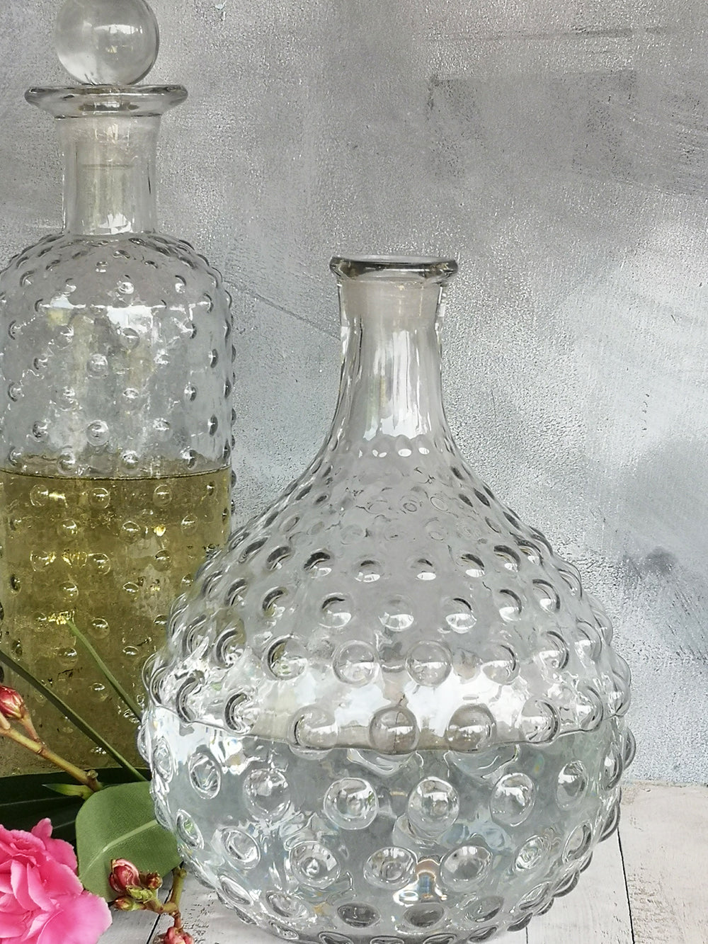 Hobnail Teardrop Bottle