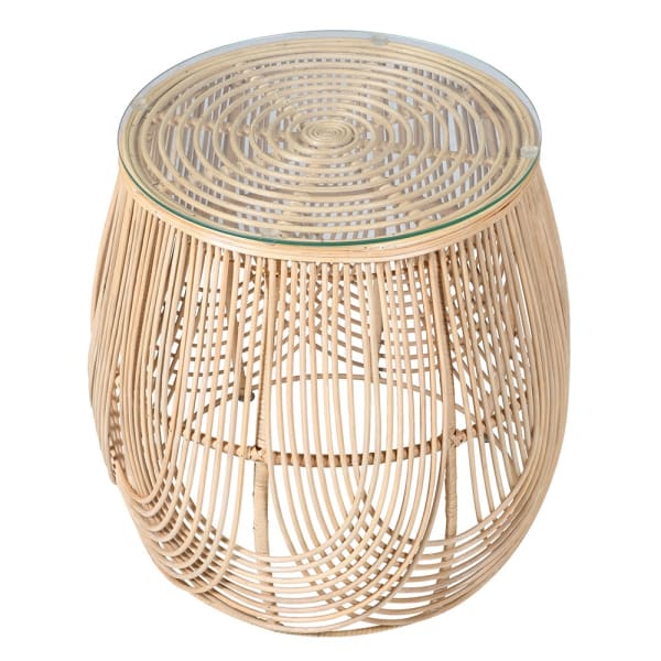 Natural Rattan Side Table