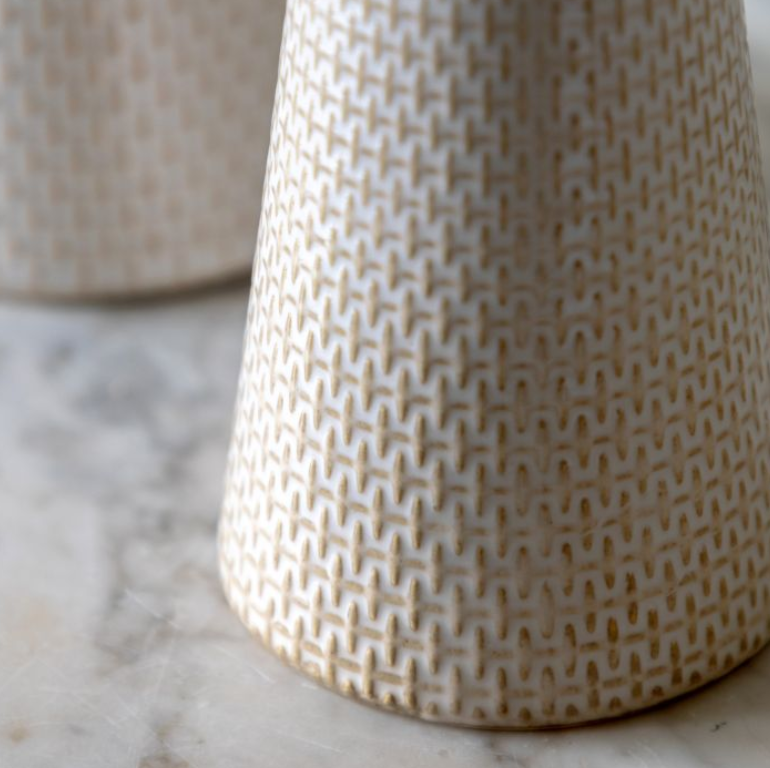 White Porto Candle Stick Set
