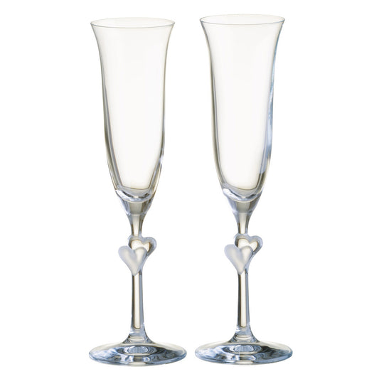 Heart Champagne Flutes