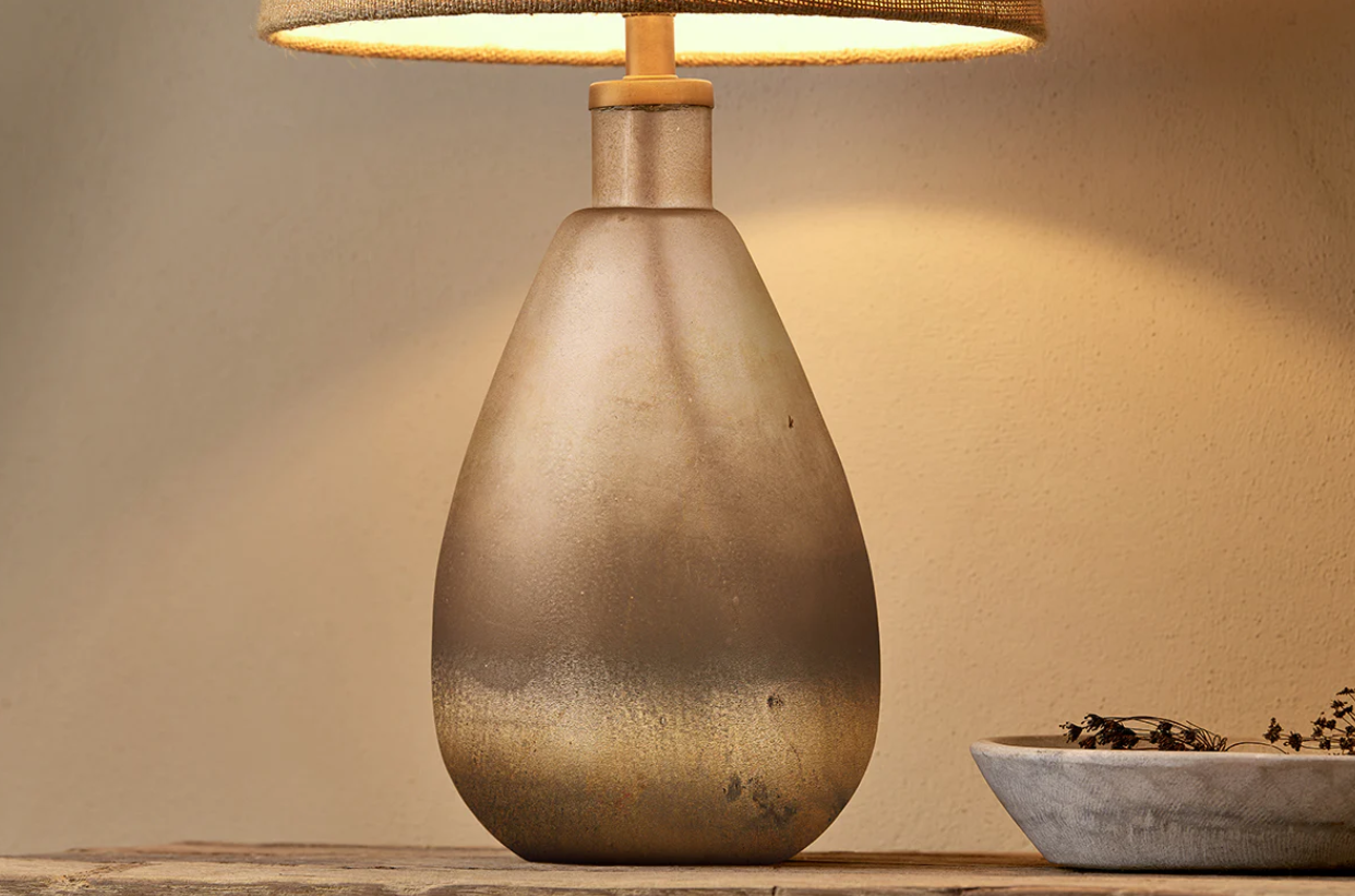 Rustic Smoke Glass Lamp