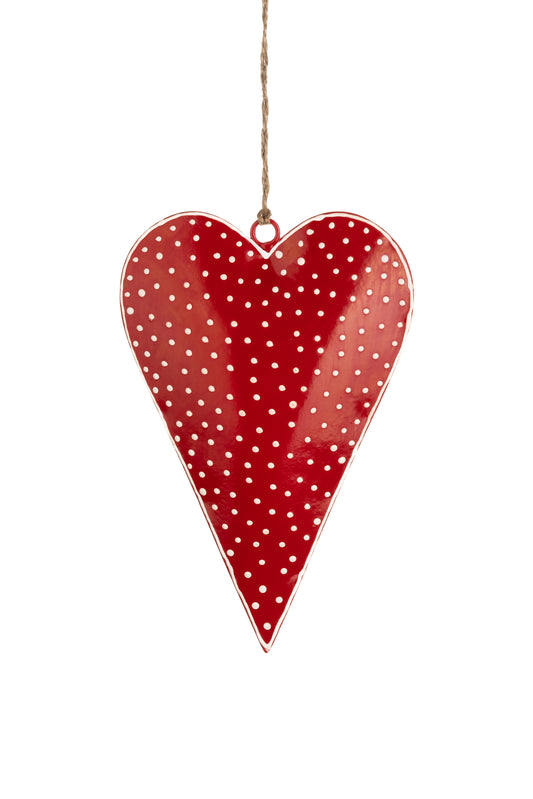 Large Dotty Red Heart