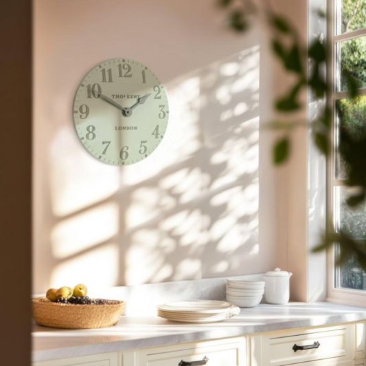 Pearl Green Arabic Wall Clock