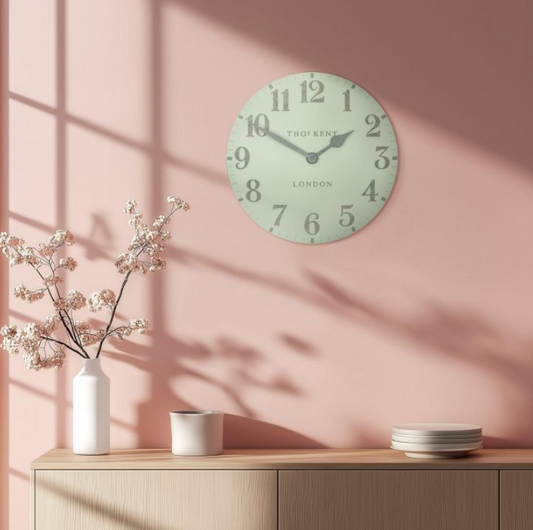 Pearl Green Arabic Wall Clock