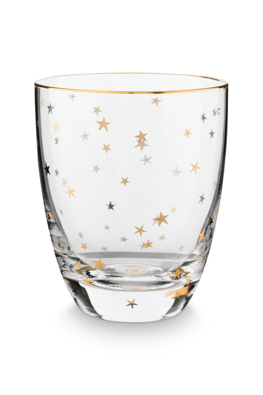 Gold Stars Water Glass
