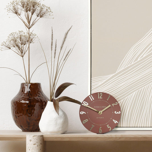 6" Auburn Mulberry Mantle Clock