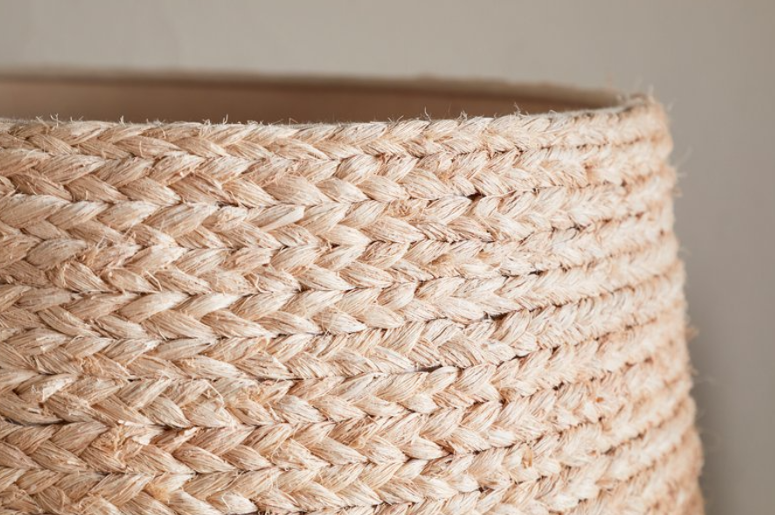 Curvy Ceramic Lamp with Natural Shade