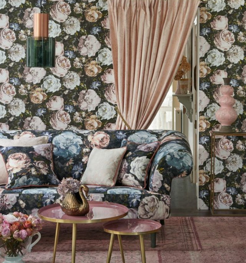 Floretta Blush Wallpaper