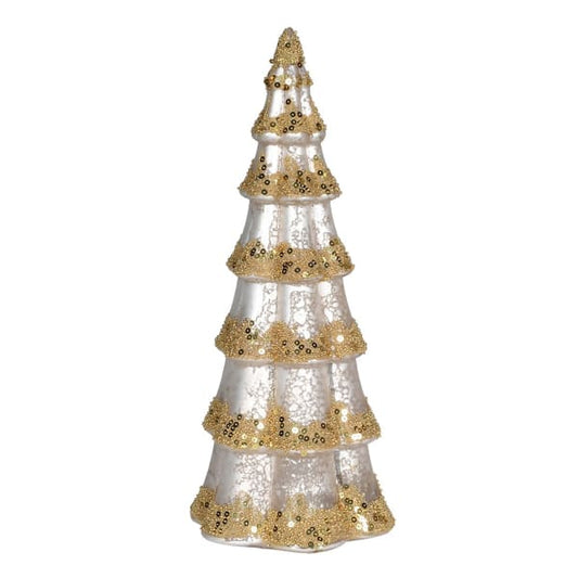 Tall Champagne Lit Tree