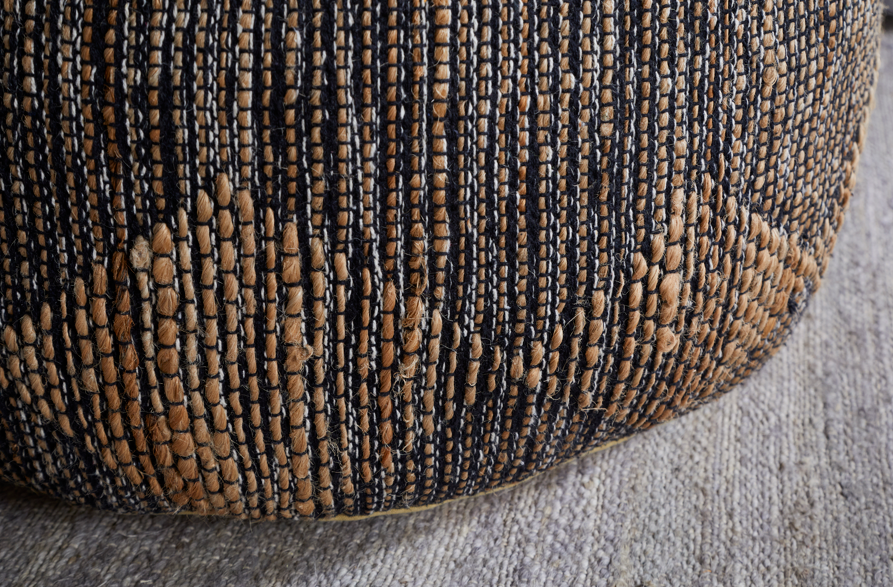 Round Jute Footstool