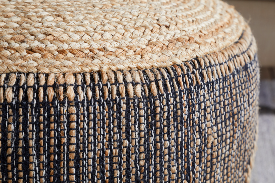 Round Jute Footstool