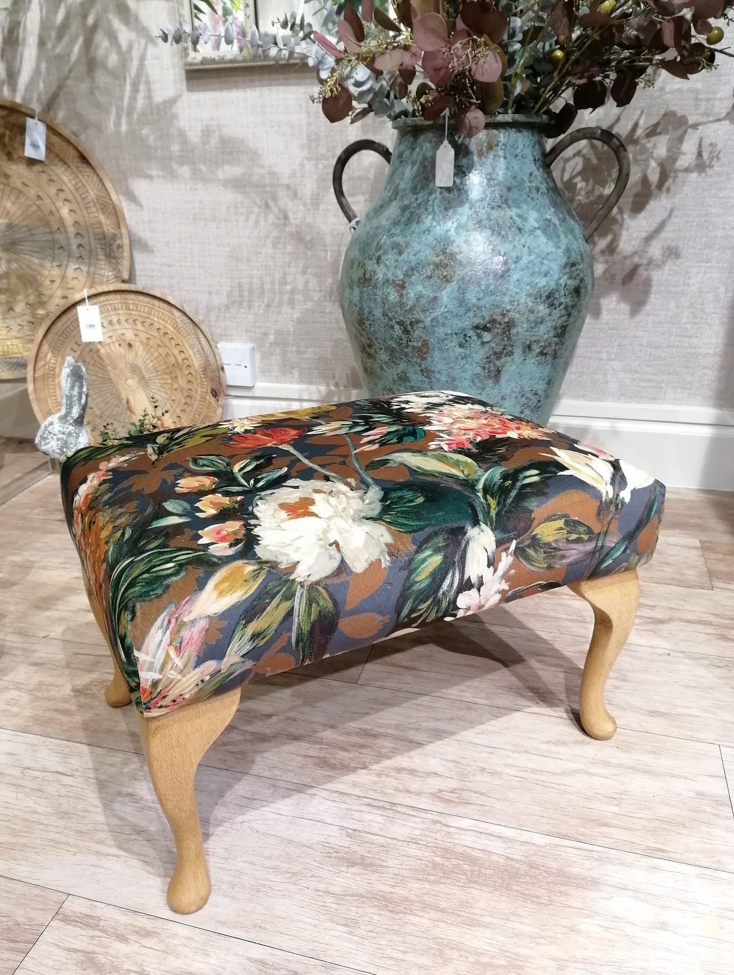 Russet Lily Footstool