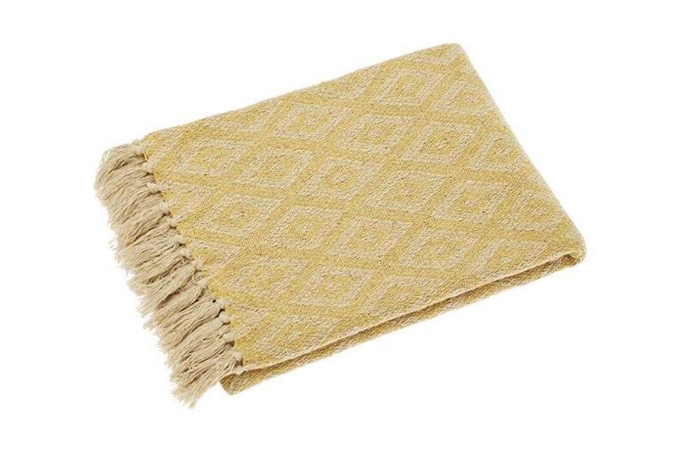 Ochre Diamond Throw
