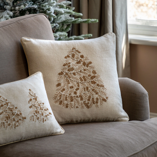 Deco Embroidered Tree Cushion