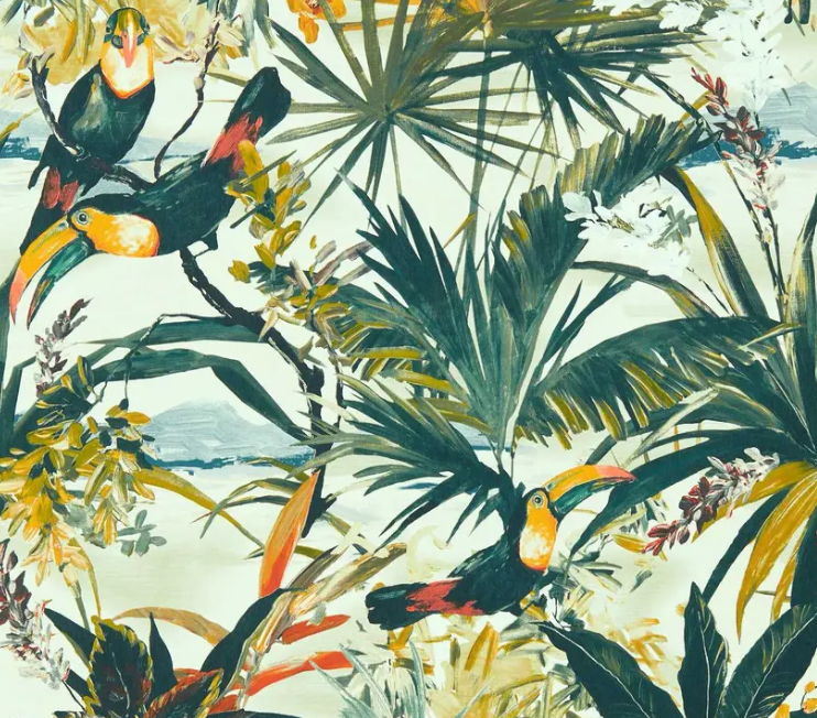 Toucan Antique Wallpaper