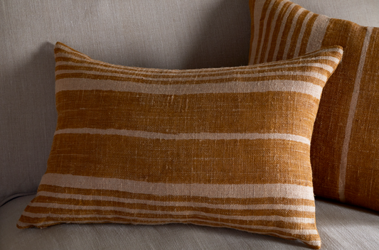 Long Ochre Jute Cushion