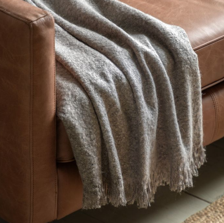 Melange Grey Throw