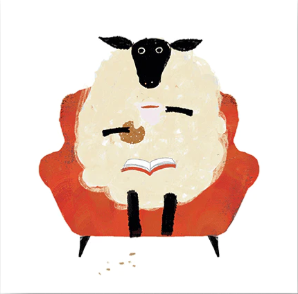 Sheep on Sofa Card