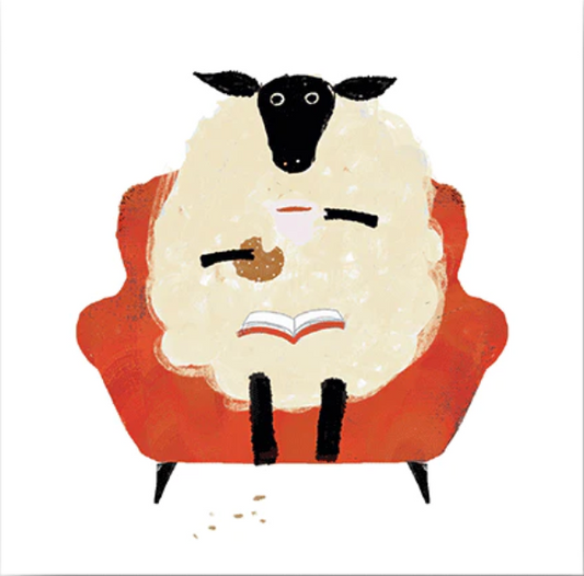Sheep on Sofa Card
