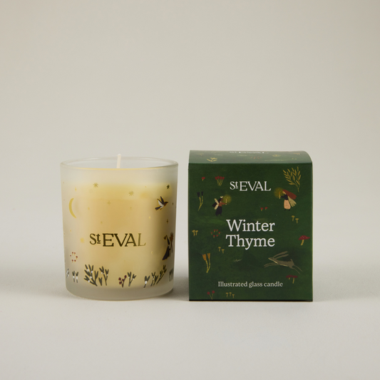 Winter Thyme Wonderland Glass Candle