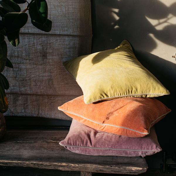 Large Mauve Velvet Cushion