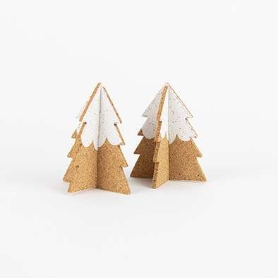 Cork Two Tree Decoration