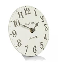 6" Arabic Mantel Clock Limestone