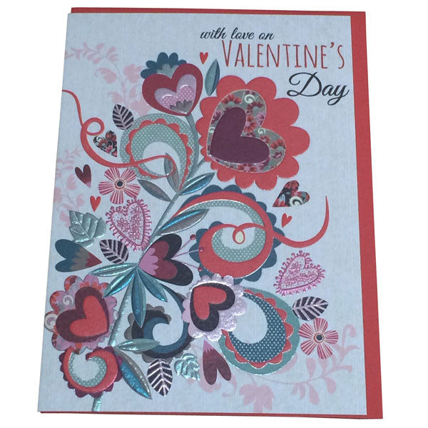 With Love On Valentines Day Card