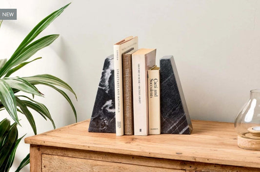 Marble Wedge Bookends