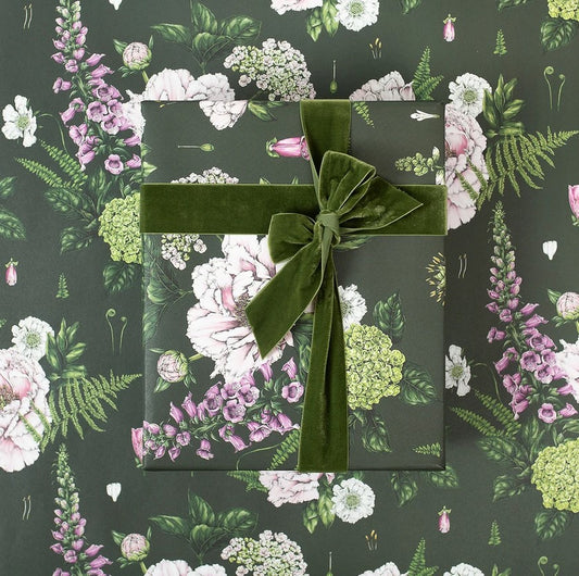 Green Summer Garden Gift Wrap